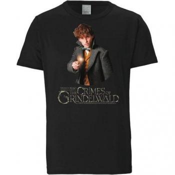 Damen-Logo T-Shirt „Fantastic Beasts – Newt Scamander“, XXL, schwarz, Baumwolle, LOGOSHIRT