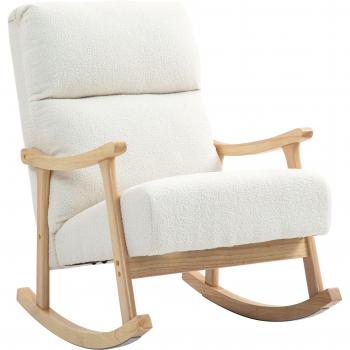 Seduta Dondente HOMCOM Tessuto Vellutato 120kg Crema