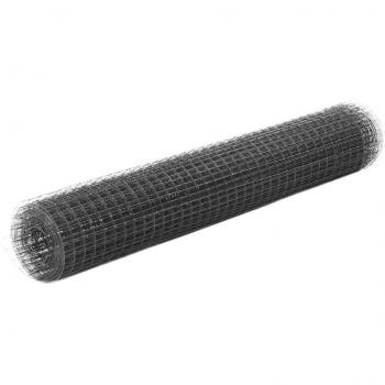 Grillage Prolenta Elite 10 × 1 m – Structure en Acier, Revêtement PVC – Gris