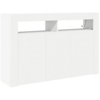 Buffet blanc en bois d’ingénierie Vidaxl – design moderne, 116 × 30 × 75 cm