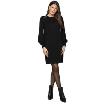 Women’s Wallis Black Crew‑Neck Swing Dress L