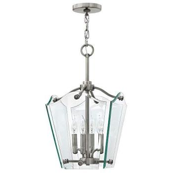 Metallic Loop 4‑Bulb Ceiling Pendant with Polished Nickel LED