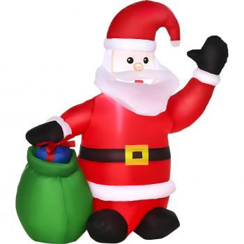 Inflatable 4ft Christmas Santa Claus with LED Lights Yard Holiday Decoration
