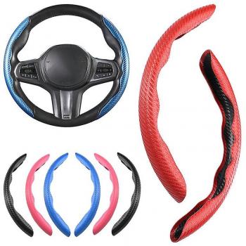 Accessoire décoratif intérieur voiture : housse de volant anti-glisse (2pcs)