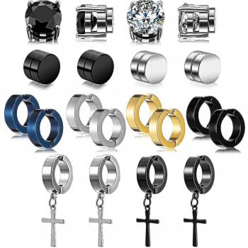 Pendientes de Acero Inoxidable con Imán