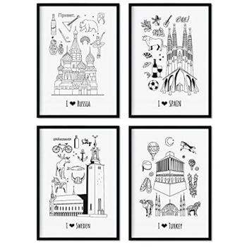 Globo Euro: Set de Postales en Papel A4