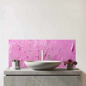 Vivid Pink Fuzzy Finish Shower Wall Panel