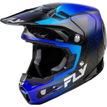 FLY Racing Casco Cross Nero Carbonio-Blu Formula S