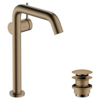 Grifo alto para lavabo Hansgrohe Tecturis S Fine 240 con sistema de vaciado push open