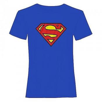 T-Shirt Señoras Logo Superman Azul