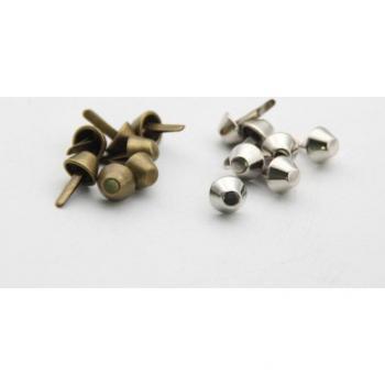 30pcs White Round Metal Alloy Brads Studs
