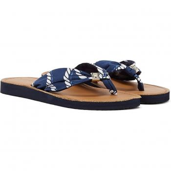 Tommy Hilfiger Elevated Beach Sandal Print Navy Women's Shoe