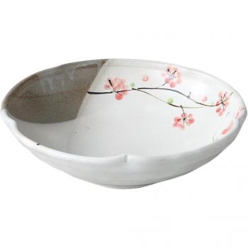 Rosa Blumenteller 24 × 7 cm – JPN Mino