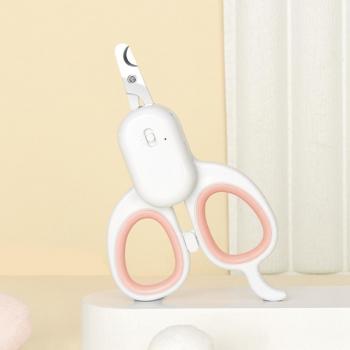 Coupe-ongles pour chiens et chats avec lumière LED et poignée antidérapante