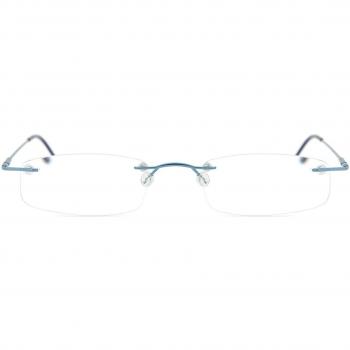 Gafas Anti-Azules Rectangulares Sin Armazón Metálicas Azules para Hombre