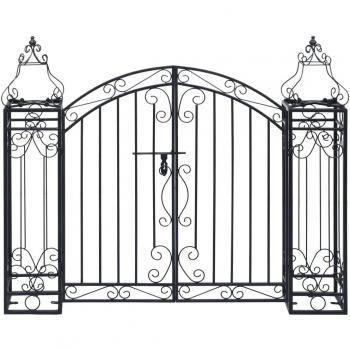 VidaXL's 122x20.5x100 cm Ornamental Garden Gate in Wrought Iron