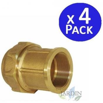 Suinga – Kit de 4 brides à compression en laiton (32 mm × 1’’) avec filetage femelle certifié AENOR