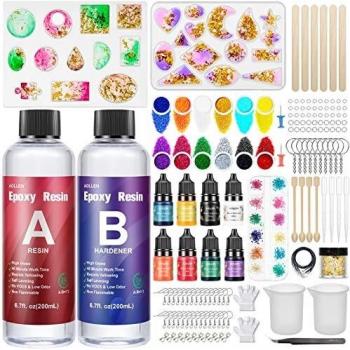 AOLLEN Epoxy Resin Essentials Pack – 400 mL Clear + Accessories