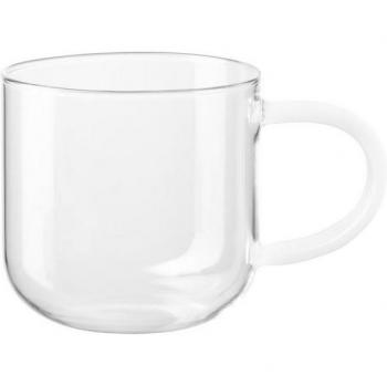 Mug en verre blanc Coppa 400ml