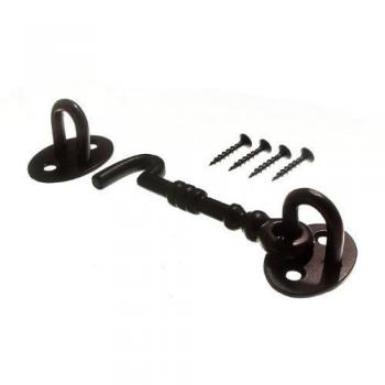 Classic Black Antique Cabin Hook and Eye Fastener