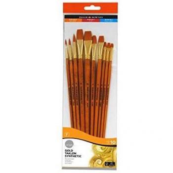 Daler Rowney Simply Acrylic Taklon Brush Set 10