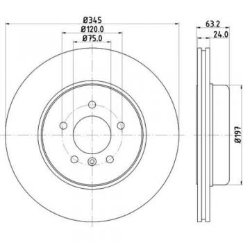 HELLA PAGID 8DD 355 119-341 Brake Rotor