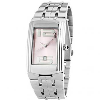 Reloj Análogico-Digital Automático Hombre Chronotech CT7017 Rosa con Correa de Tela 25 mm