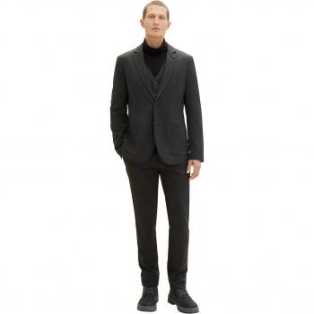 Tom Tailor 34 Regular Chino Pants in Black Grey Melange for Men