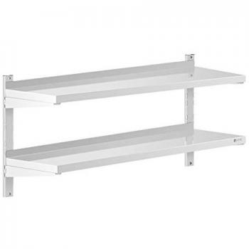 Mensola Sospesa in Acciaio Inox per Cucina 120 x 40 cm