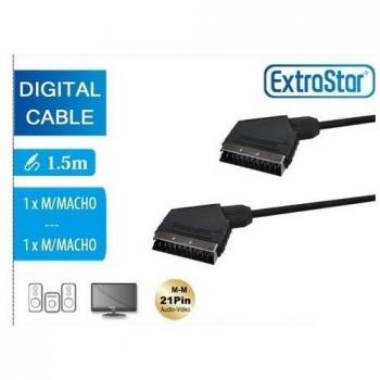 Cable Euroconector con conectores macho a macho para señal de datos de ordenador, 1,5m