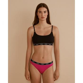 Tanga Noir Rosé Hugo – Ensemble 3 – Longueur L