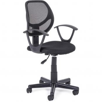 Siège de bureau noir avec accoudoirs Iperbriko