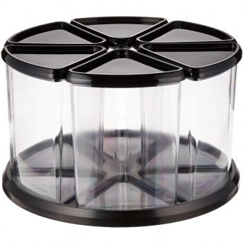 Six‑Slot Black Tidy Carousel by Deflecto