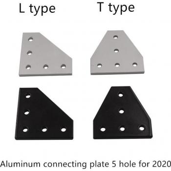 5 Löcher Aluminium Eckwinkel Verbindungselement 90 Grad, 1 Stück