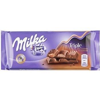 Chocolate con leche Milka tri caramelo 90 g