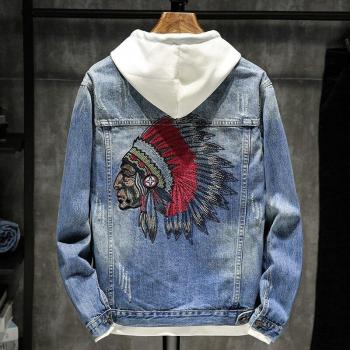 Chaqueta de Mezclilla Retro Street Fashion