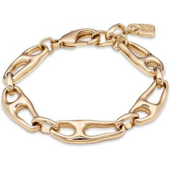 Pulsera colección Glam de UNO de 50 en oro de 18k con eslabones mosquetón