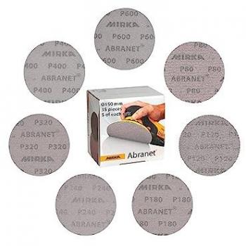 Disque Mirka Ø 150 mm Autoagrippant – Mix-Pack 5 Grains 80‑600
