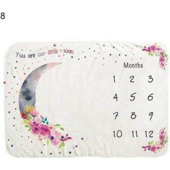 Fondo Fotográfico Mensual Luna Floral para Bebés