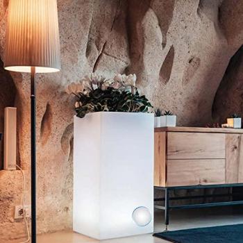 Luz LED Blanca en Maceta Cuadrada IDRALITE 40x40