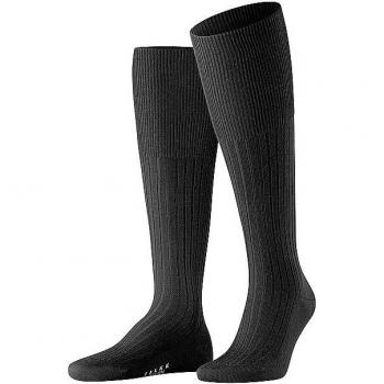 Bristol Pure Wool Blockcolour Men’s Knee‑High Socks (Black, 9.5–10.5)