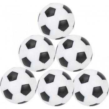6Pcs Black and White Foosball Balls