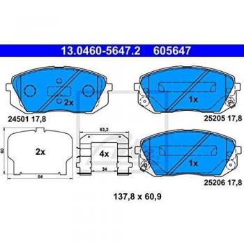 ATE 13.0460-5647.2 Brake Pads