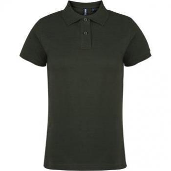 Asquith & Fox Ladies Short Sleeve Polo Shirt (Bottle Green, Size L)