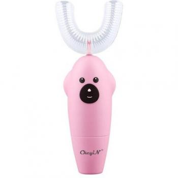 Cepillo de Dientes Eléctrico para Niños CkeyiN, Ultrasónico, Forma U, Limpieza Oral 360, Blanqueamiento, Batería 51