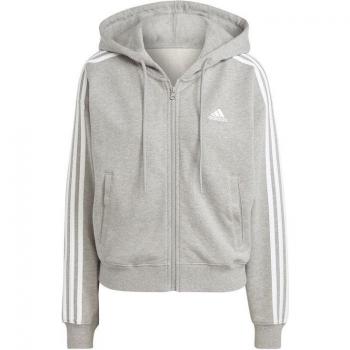 Sudadera con Capucha Adidas Essentials 3 Stripes Gris