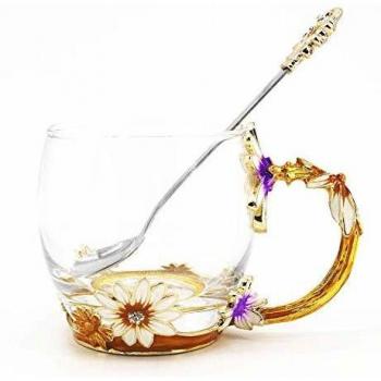 TKLake Eco‑Friendly Lead‑Free Flower Mug Gift