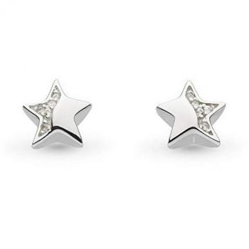 Shimmering Silver Mini Star Earrings