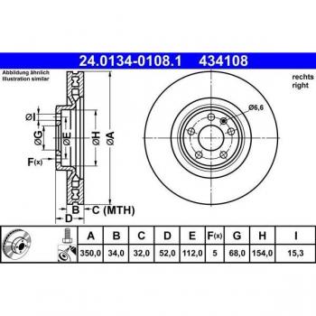 ATE 24.0134-0108.1 Brake Disc