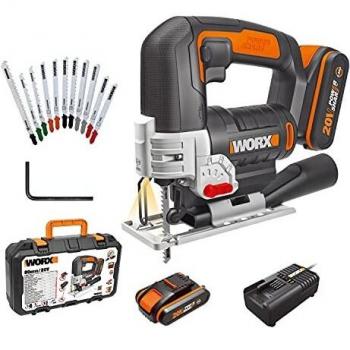 Worx 18V Cordless 24‑mm Pendulum Jigsaw with 4‑Position Switch